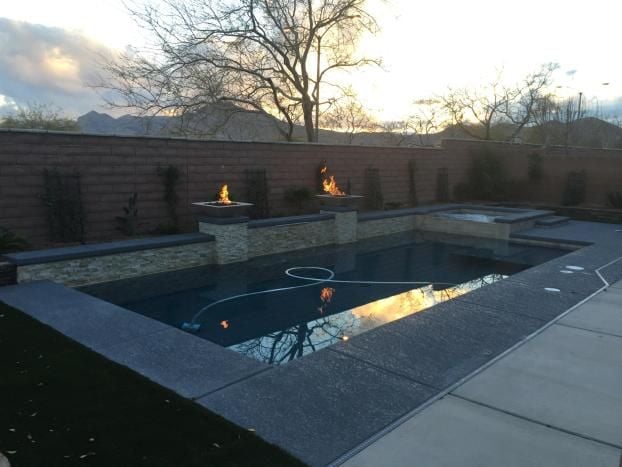 A recent pool construction service job in the Las Vegas, NV area